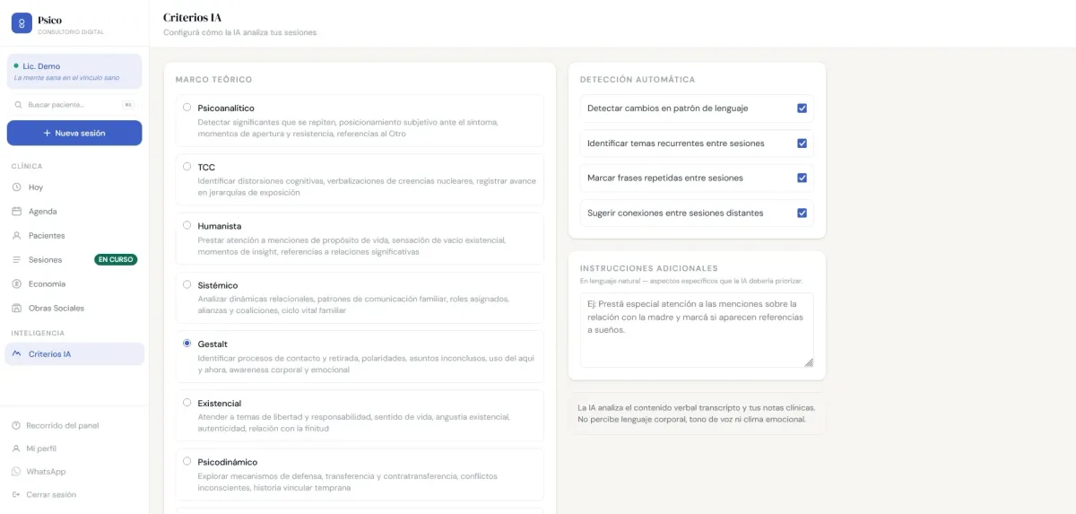 Psico — Consultorio digital: pantalla 3