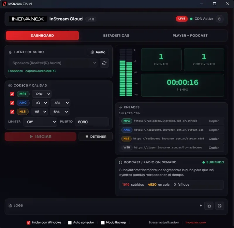 InStream Cloud — Radio