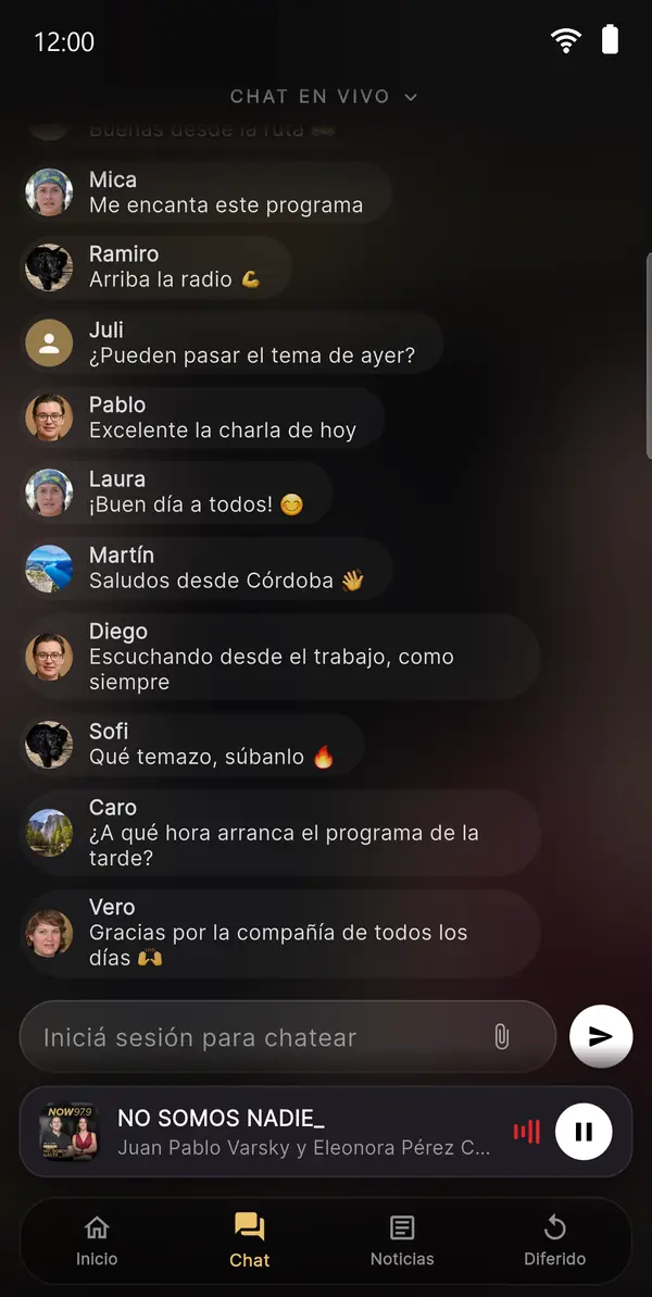 Apps móviles para radios y canales: pantalla 3