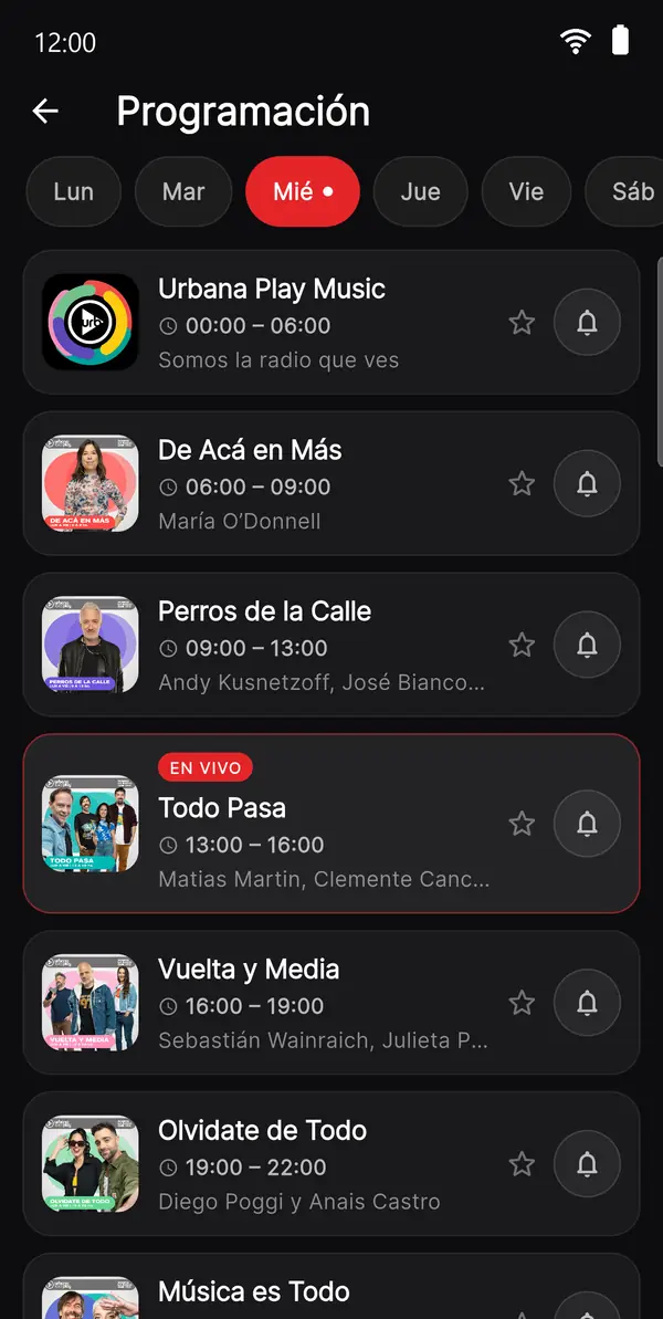 Apps móviles para radios y canales: pantalla 4